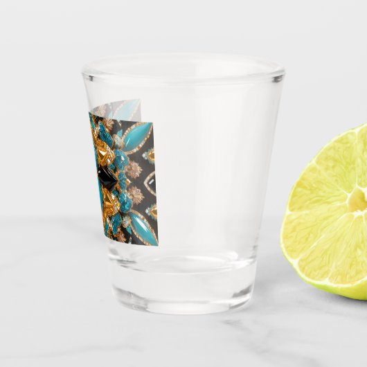 Schießglas mit den Bahamas-Farben Schnapsglas (Rechts)
