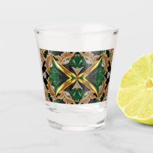 Schießglas mit Jamaika-Farben Schnapsglas