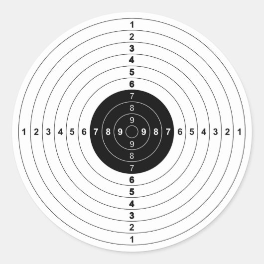 Schießschartenmesser Runder Aufkleber (Vorderseite)