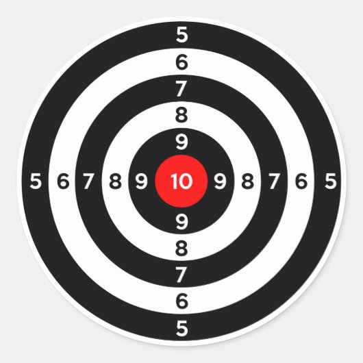 Schießschartenmesser Runder Aufkleber (Vorderseite)