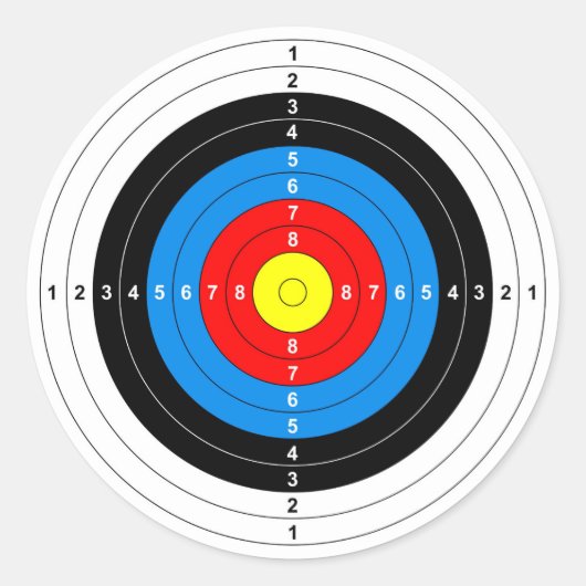Schießschartenmesser Runder Aufkleber (Vorderseite)