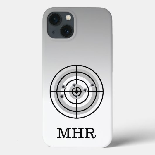 Schiessscheibe Schütze Monogramm Case-Mate iPhone Hülle (Rückseite)