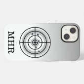Schiessscheibe Schütze Monogramm iPhone Hülle (Rückseite (Horizontal))