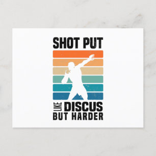 Schießsport Shot Putter Lustigen Sprüche Geschen Postkarte