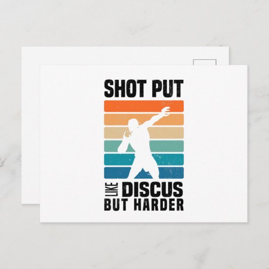 Schießsport | Shot Putter Lustigen Sprüche Geschen Postkarte (Vorne/Hinten)