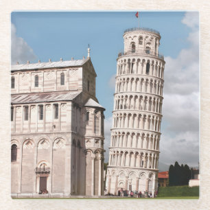 Schießturm von Pisa Italien Europa Reisen Glasuntersetzer
