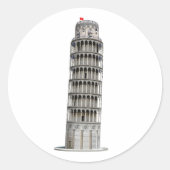 Schießturm von Pisa: Runder Aufkleber (Vorderseite)