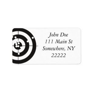 Schießübungen Adressaufkleber