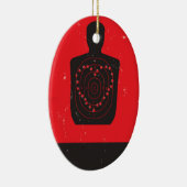 Schießübungen-Herz Keramik Ornament (Rechts)