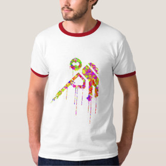 schießwütiges Multi-Platsches T-Shirt