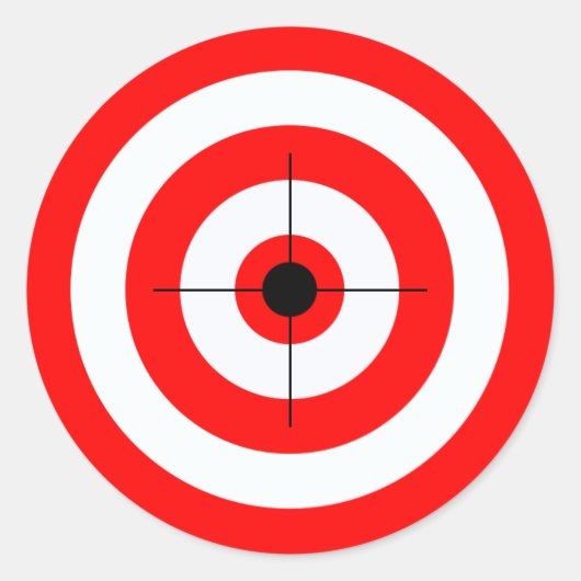 Schießziele Hohe Sichtbarkeit leuchtend farbig Runder Aufkleber (Vorderseite)