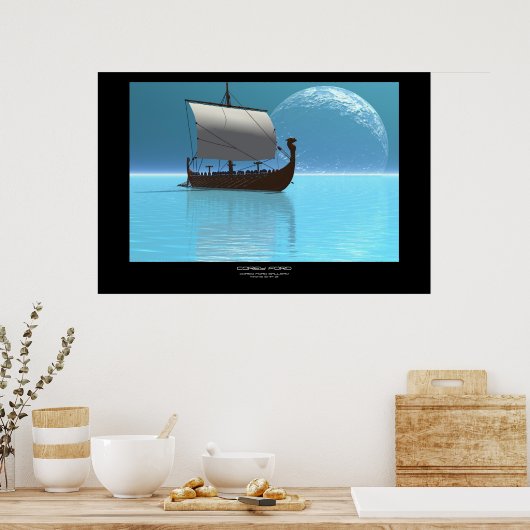 SCHIFF 2 DRUCKEN POSTER (Küche)