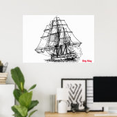 Schiff Ahoi Poster (Heimbüro)