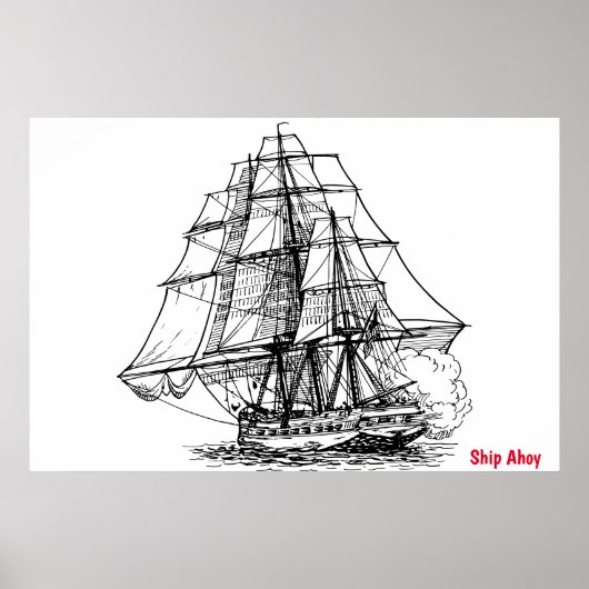 Schiff Ahoi Poster (Vorne)