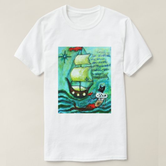 Schiff Ahoi T-Shirt (Design vorne)