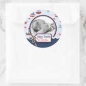 Schiff Ahoy! Aufkleber für Taufe Foto (Tasche)