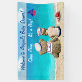 Schiff Ahoy, es ist ein Junge, Jungs Baby Duschban Banner (Vertikal)