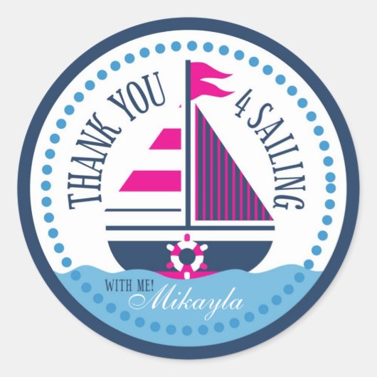 Schiff Ahoy! Girl Sticker A (Vorderseite)