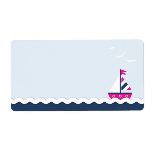 Schiff Ahoy! Mädchenname-Tag (Vorne)