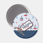 Schiff Ahoy! Magnet 2 (Vorderseite/Rückseite)