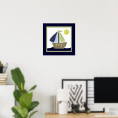 Schiff Ahoy Mate/Nautical/Whale 2 Wall Art Poster (Heimbüro)