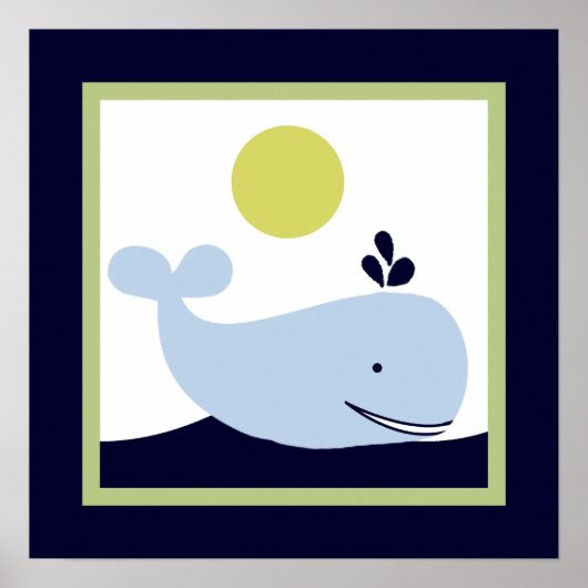 Schiff Ahoy Mate/Nautical/Whale Wall Art Poster (Vorne)