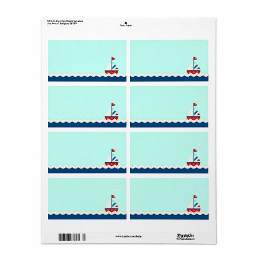 Schiff Ahoy! Name Tag Aqua (Vorne)