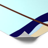 Schiff Ahoy Nautical Baby Shower Banner Poster (Ecke)