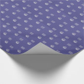 Schiff Ahoy, nautical Blue White Wrapping Paper Geschenkpapier (Ecke)