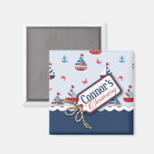 Schiff Ahoy! Square Magnet Connor 2 (Vorderseite/Rückseite)