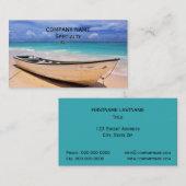 Schiff am Strand Visitenkarte (Vorne/Hinten)