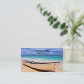 Schiff am Strand Visitenkarte (Stehend Vorderseite)