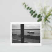 Schiff an der Bucht Postkarte (Stehend Vorderseite)