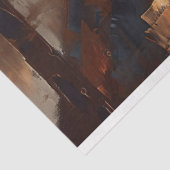 Schiff an der Pier Earth Tone Malerei Decoupage Seidenpapier (Ausschnitt)