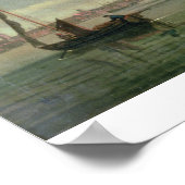 Schiff an der Themse vor Woolwich Poster (Ecke)