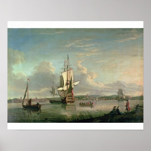 Schiff an der Themse vor Woolwich Poster (Vorne)