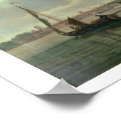 Schiff an der Themse vor Woolwich Poster (Ecke)