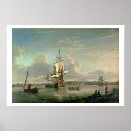 Schiff an der Themse vor Woolwich Poster (Vorne)