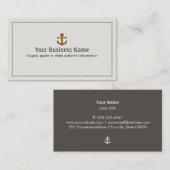 Schiff Anchor Nautic Visitenkarte (Vorne/Hinten)
