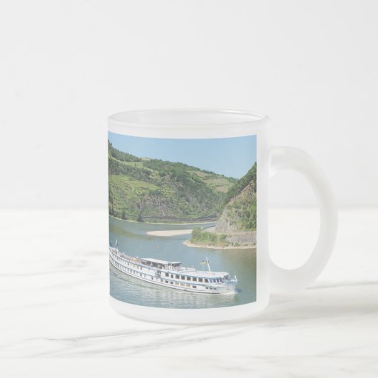 Schiff auf dem Rhein bei Oberwesel Mattglastasse (Rechts)