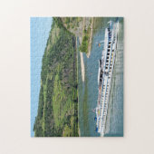 Schiff auf dem Rhein bei Oberwesel Puzzle (Vertikal)