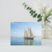 Schiff auf dem See Postkarte (Stehend Vorderseite)