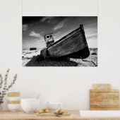 Schiff auf dem Strand von Dungeness Poster (Küche)