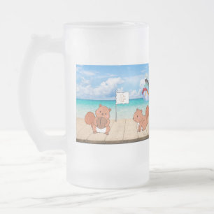Schiff auf der Insel der Eichhörnchen Mattglas Bierglas