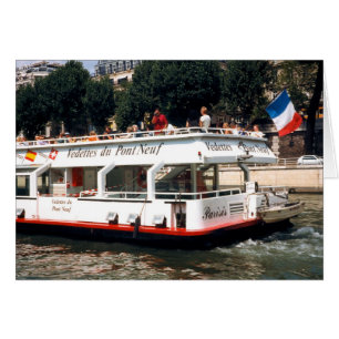 Schiff auf der Seine-Karte in Paris