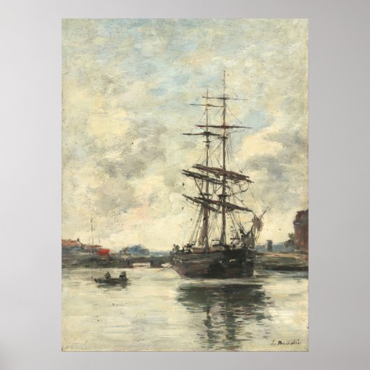 Schiff auf der Touque - Eugène Boudin Fine Art Poster (Vorne)