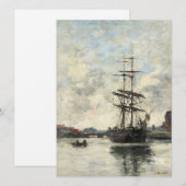 Schiff auf der Touques Eugene Boudin (Französisch, (Vorne/Hinten)