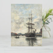 Schiff auf der Touques Eugene Boudin (Französisch, (Stehend Vorderseite)