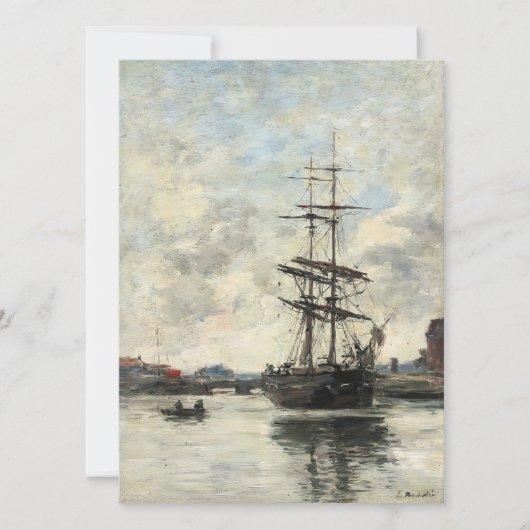 Schiff auf der Touques Eugene Boudin (Französisch, (Vorderseite)
