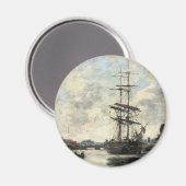 Schiff auf der Touques Eugene Boudin (Französisch, Magnet (Vorderseite/Rückseite)